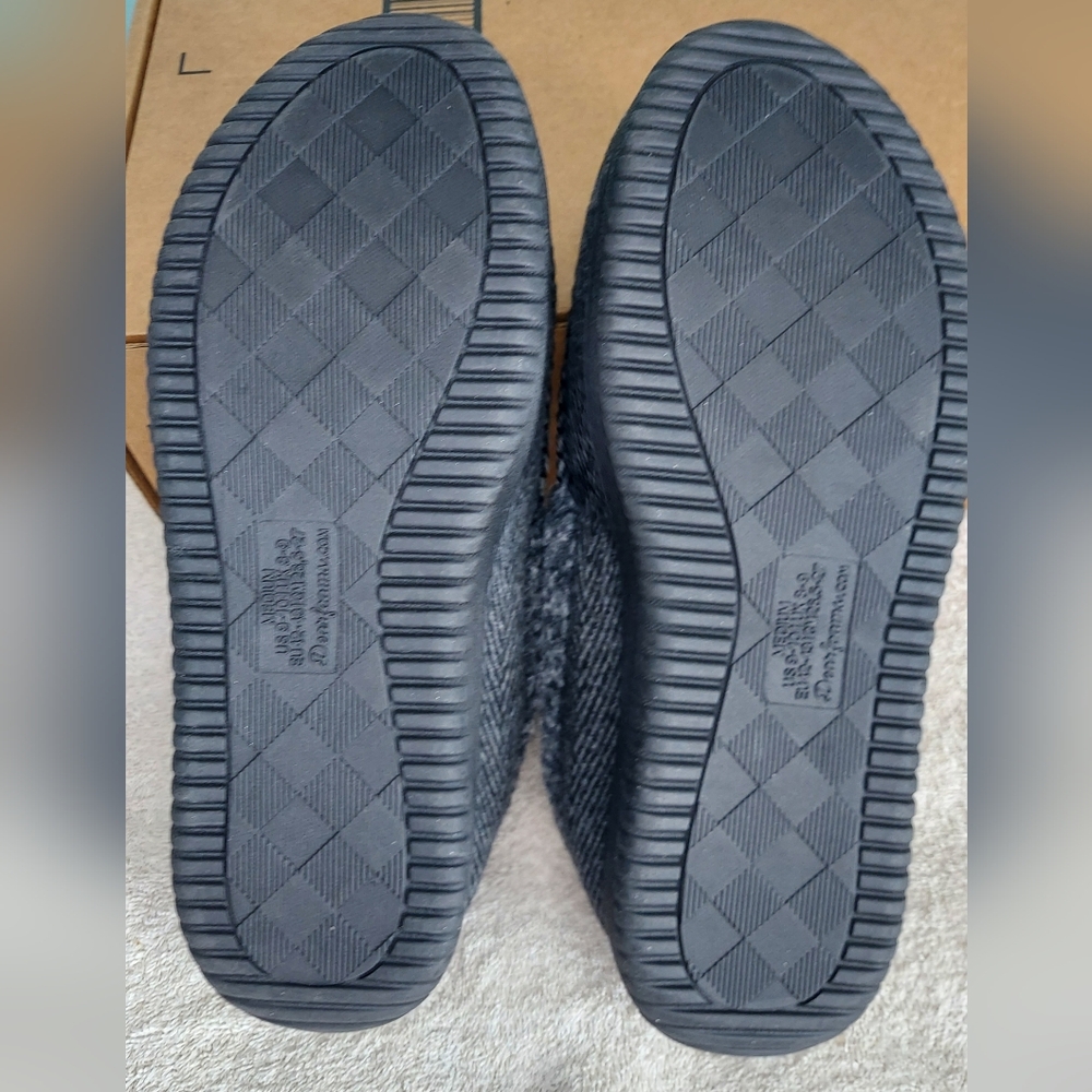 Dearfoams Men's Charcoal Slippers Men's Size 9-10 New With Tags - Picture 12 of 13